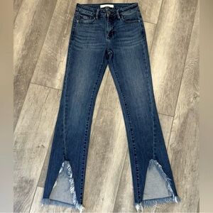 HIDDEN denim 25 frayed bottom happi